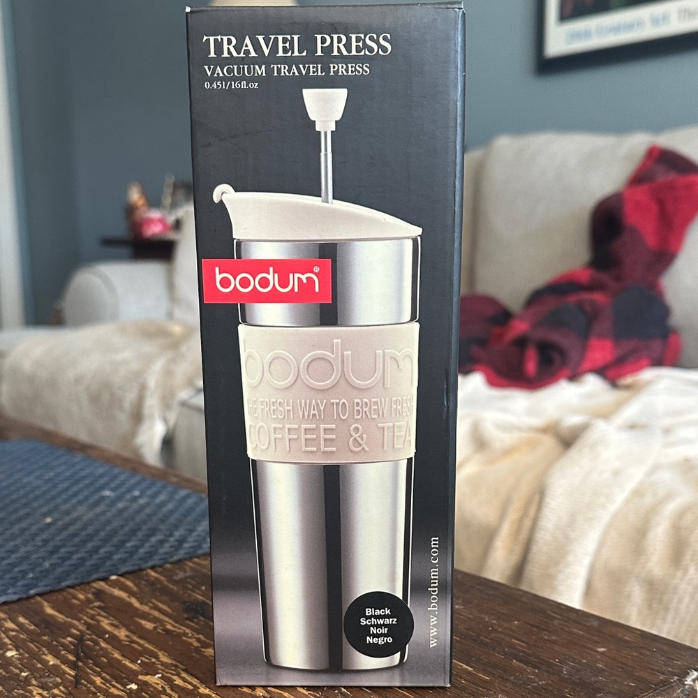 Bodum Black and Silver Travel Press
